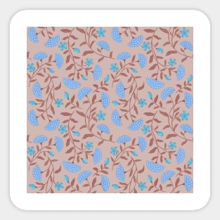 Summer Florals Marigold Pattern - Vintage Colours Sticker